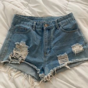 Denim shorts